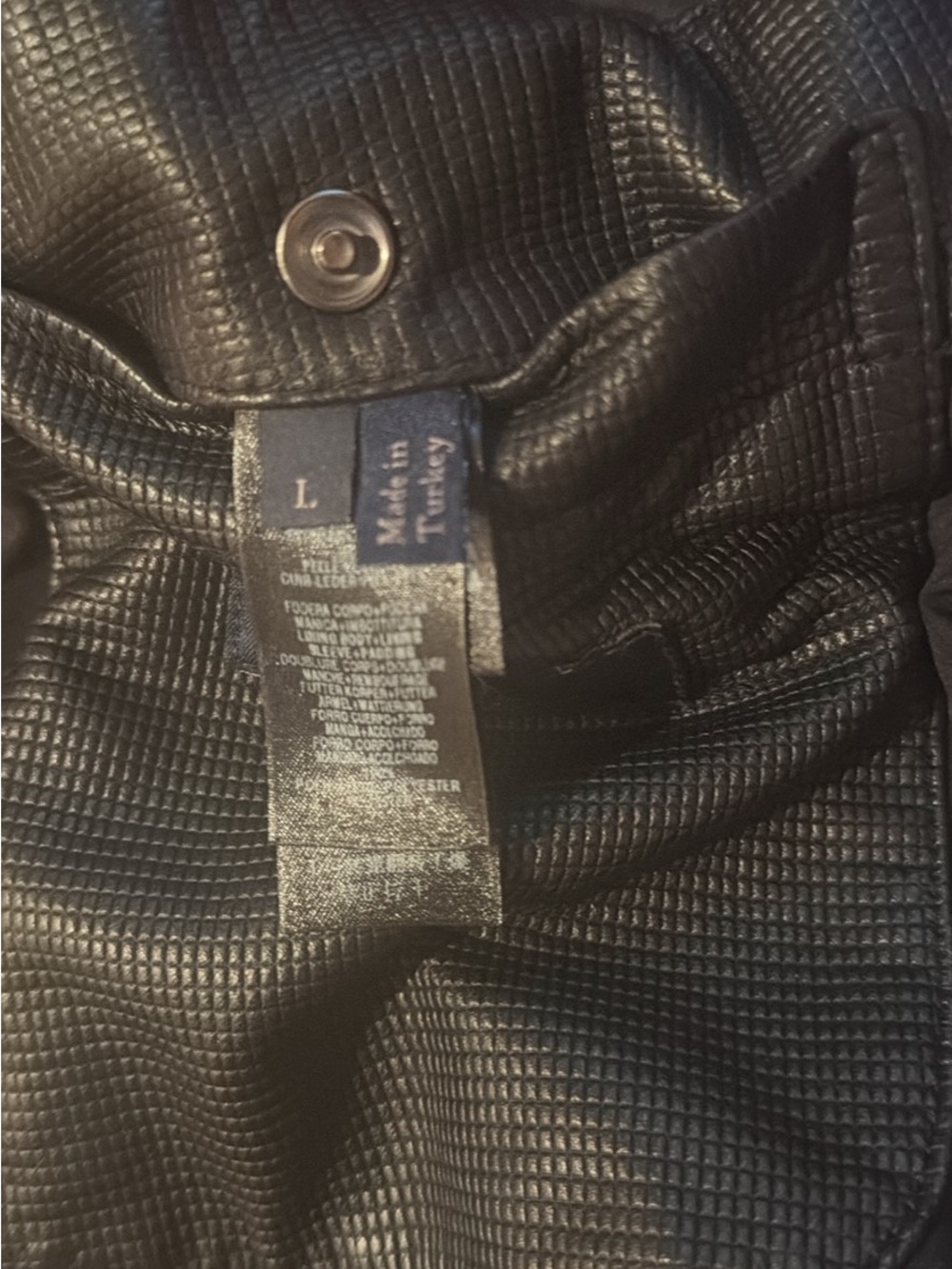 Men's Black Leather Zip-Up Jacket - Picture 5 of 8